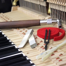 Accordeur de piano clé de Piano Kit de réglage doutil de Piano Accessoires de réglage de réparation Poignées en bois Excellent effet daccord pour les pianistes 